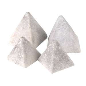 Ivory Geometric Stones Pyramids